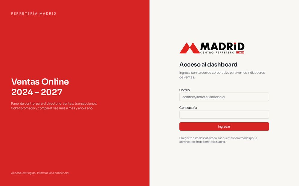 Captura del sitio Madrid Hardware Insights